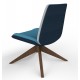 Fresh Lounge Chair With Wooden Pyramid Base